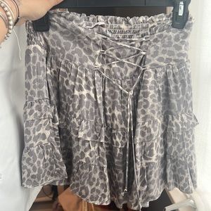 Mini Skirt With Lace Tie